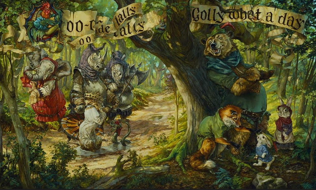 Oo-De-Lally Premier Edition Hand Embellished Giclee on Canvas (24 x 40)